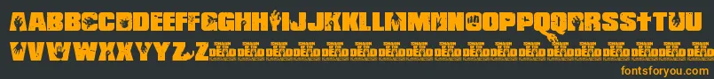 ShaunOfTheDead Font – Orange Fonts on Black Background