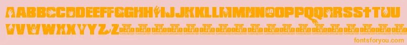 ShaunOfTheDead Font – Orange Fonts on Pink Background