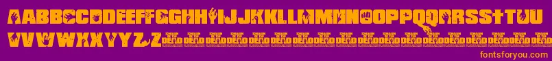 ShaunOfTheDead Font – Orange Fonts on Purple Background