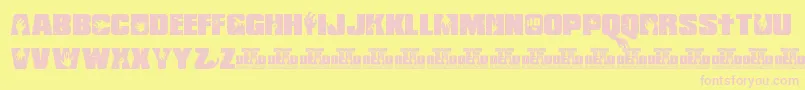 ShaunOfTheDead Font – Pink Fonts on Yellow Background