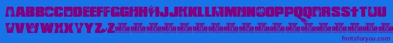 ShaunOfTheDead Font – Purple Fonts on Blue Background