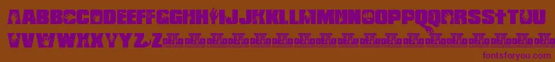 ShaunOfTheDead Font – Purple Fonts on Brown Background