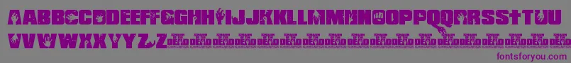 ShaunOfTheDead-Schriftart – Violette Schriften auf grauem Hintergrund