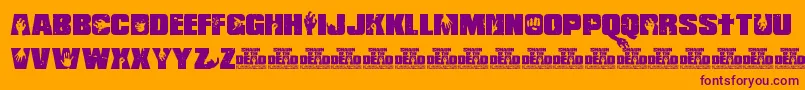 ShaunOfTheDead Font – Purple Fonts on Orange Background