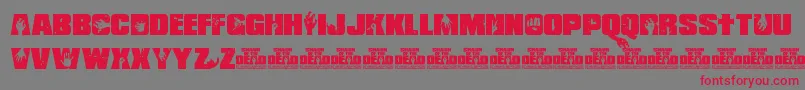 ShaunOfTheDead Font – Red Fonts on Gray Background
