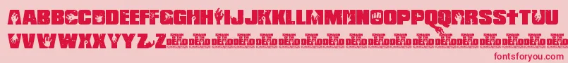 fuente ShaunOfTheDead – Fuentes Rojas Sobre Fondo Rosa