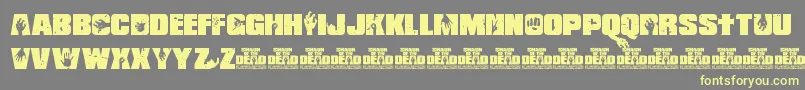 ShaunOfTheDead Font – Yellow Fonts on Gray Background