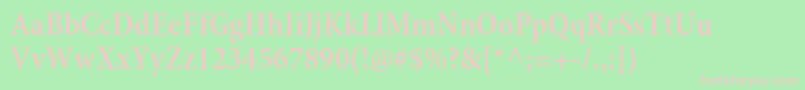 MinionproSemiboldcn Font – Pink Fonts on Green Background