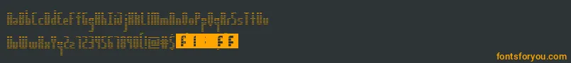 Integration Font – Orange Fonts on Black Background