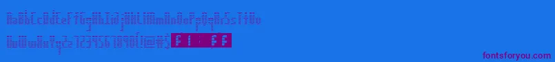 Fonte Integration – fontes roxas em um fundo azul