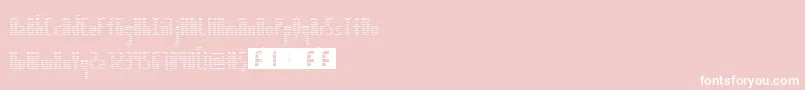 Fonte Integration – fontes brancas em um fundo rosa
