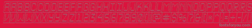 Шрифт ALcdnovacmotlobl – серые шрифты на красном фоне