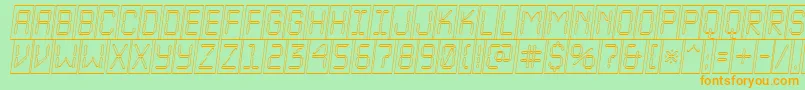 ALcdnovacmotlobl Font – Orange Fonts on Green Background