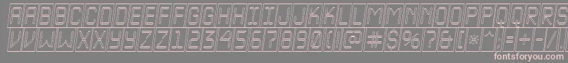 フォントALcdnovacmotlobl – 灰色の背景にピンクのフォント