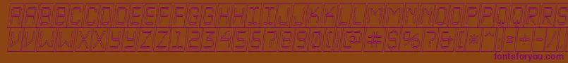 ALcdnovacmotlobl Font – Purple Fonts on Brown Background