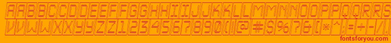 ALcdnovacmotlobl Font – Red Fonts on Orange Background