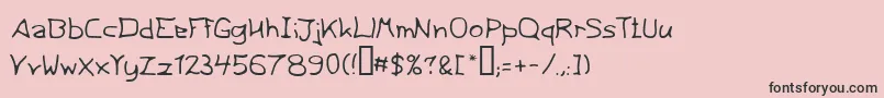Thirtyeight Font – Black Fonts on Pink Background