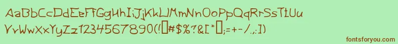 Thirtyeight Font – Brown Fonts on Green Background