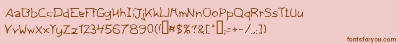 Thirtyeight Font – Brown Fonts on Pink Background