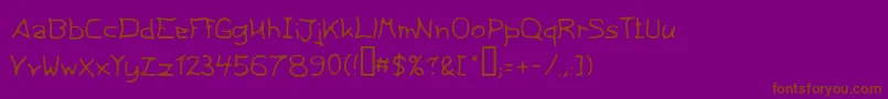 Thirtyeight Font – Brown Fonts on Purple Background