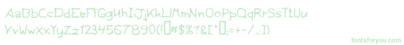 Thirtyeight Font – Green Fonts on White Background