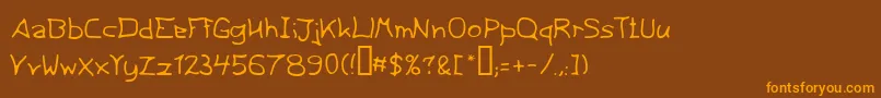 Thirtyeight Font – Orange Fonts on Brown Background