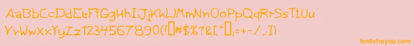 Thirtyeight Font – Orange Fonts on Pink Background
