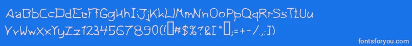 Thirtyeight Font – Pink Fonts on Blue Background