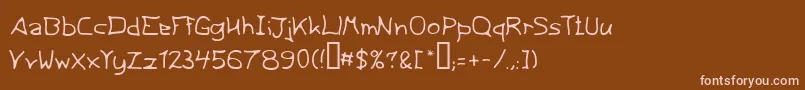 Thirtyeight Font – Pink Fonts on Brown Background