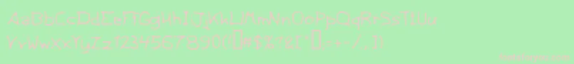 Thirtyeight Font – Pink Fonts on Green Background