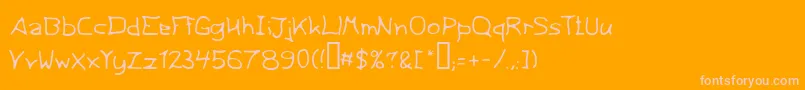Thirtyeight Font – Pink Fonts on Orange Background