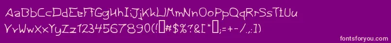Thirtyeight Font – Pink Fonts on Purple Background