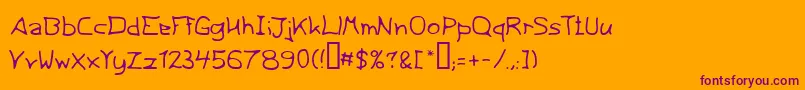 Thirtyeight Font – Purple Fonts on Orange Background