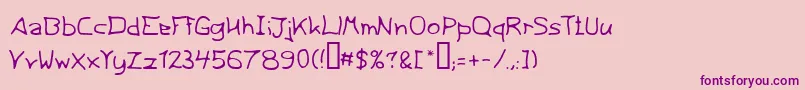 Thirtyeight Font – Purple Fonts on Pink Background