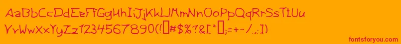 Thirtyeight Font – Red Fonts on Orange Background
