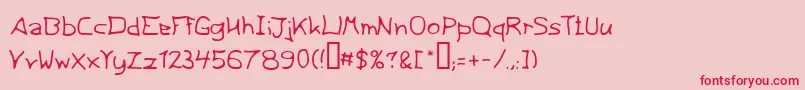 フォントThirtyeight – ピンクの背景に赤い文字
