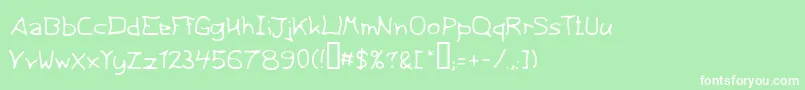 Thirtyeight Font – White Fonts on Green Background