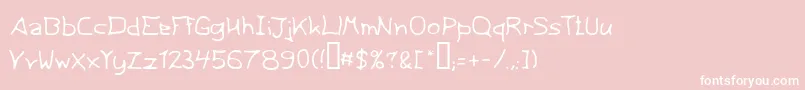 Thirtyeight Font – White Fonts on Pink Background