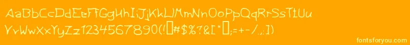 Thirtyeight Font – Yellow Fonts on Orange Background