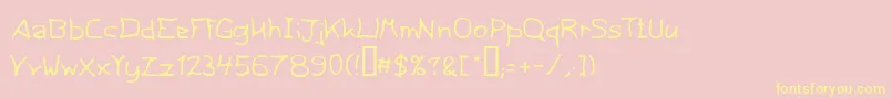 Thirtyeight Font – Yellow Fonts on Pink Background
