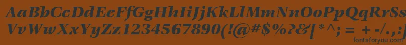 Police VeljovicstdBlackitalic – polices noires sur fond brun