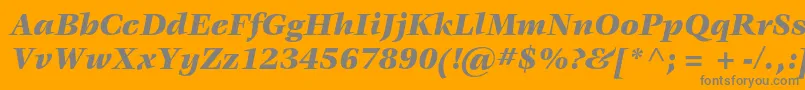 VeljovicstdBlackitalic Font – Gray Fonts on Orange Background