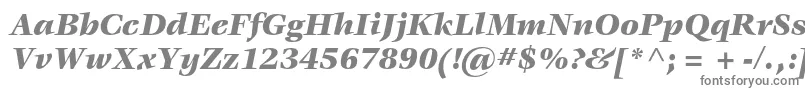 Czcionka VeljovicstdBlackitalic – szare czcionki na białym tle