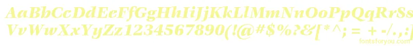 フォントVeljovicstdBlackitalic – 黄色のフォント
