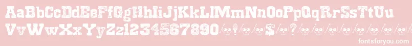 Untitledregular Font – White Fonts on Pink Background