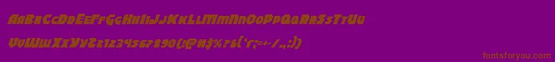Blitzstrikeital-fontti – ruskeat fontit violetilla taustalla