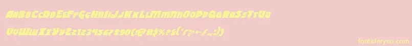 Blitzstrikeital Font – Yellow Fonts on Pink Background