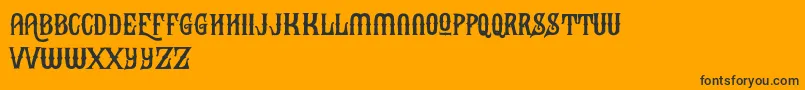 BlackHeatFree Font – Black Fonts on Orange Background