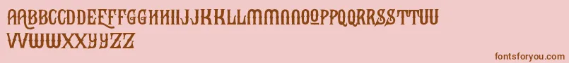 BlackHeatFree Font – Brown Fonts on Pink Background