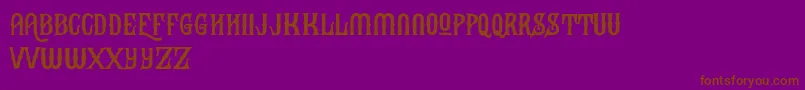 BlackHeatFree Font – Brown Fonts on Purple Background